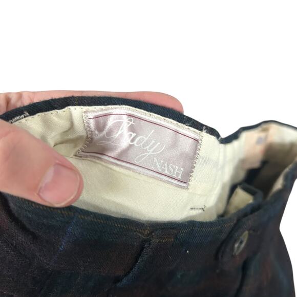 Vintage Lady Nash Plaid Wool Pleated Trousers Sz 8 Dark‎ Academia Classic - Picture 8 of 8